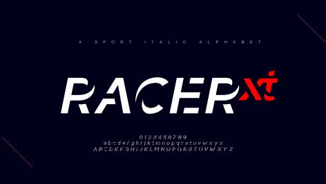دانلود فونت تایپوگرافی انگلیسی Racer Font برای ایلاستریتور