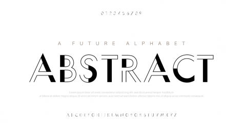 دانلود فونت تایپوگرافی انگلیسی Abstract Font برای ایلاستریتور